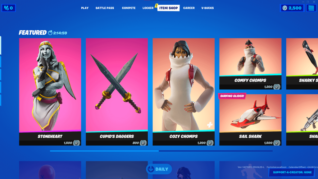 Fortnite item shop