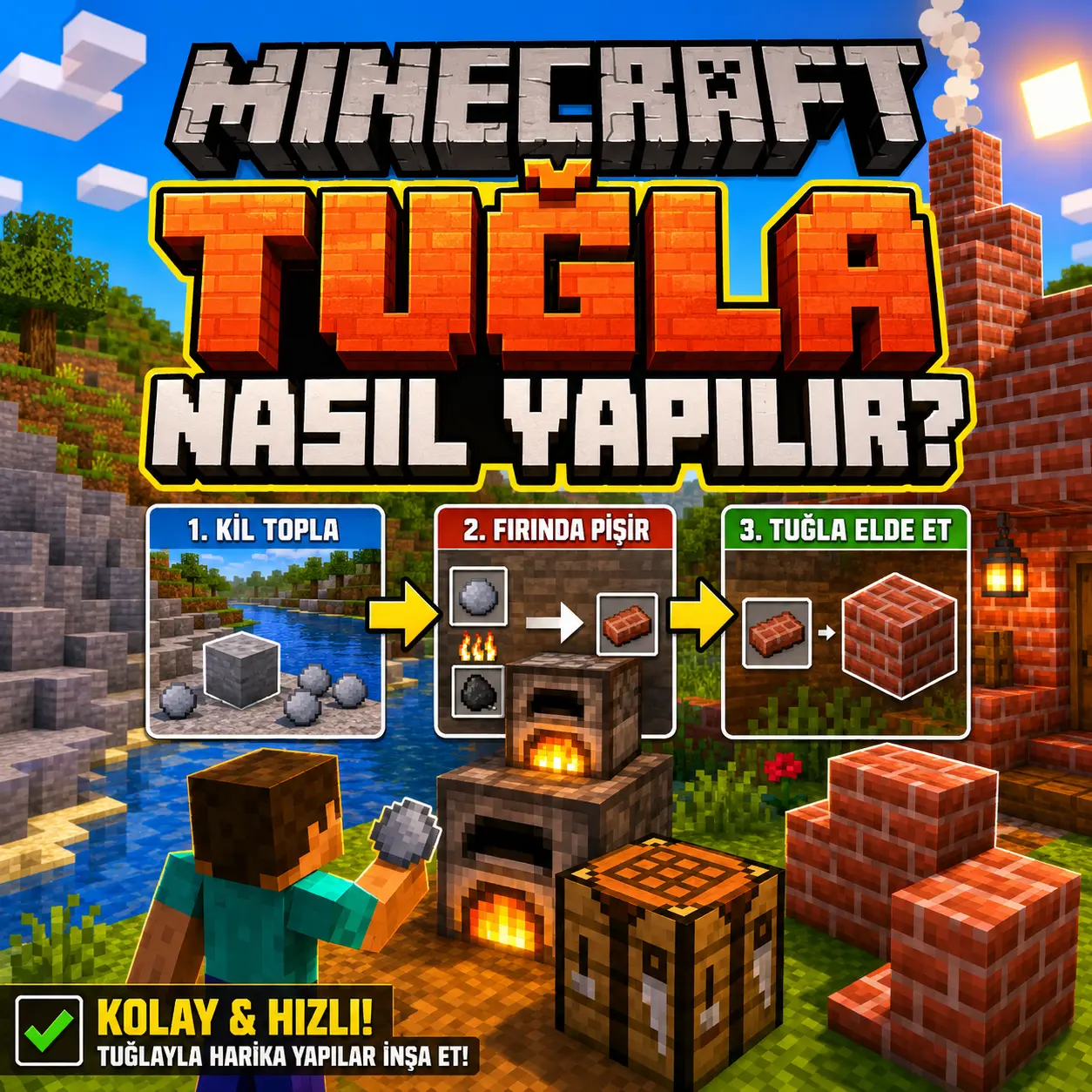 Minecraft Tuğla Nasıl Yapılır?
