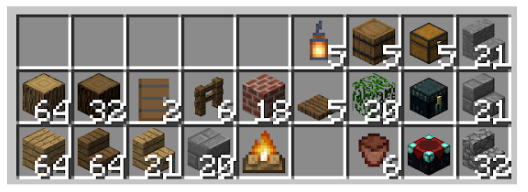 minecraft ev yapımı malzemeler